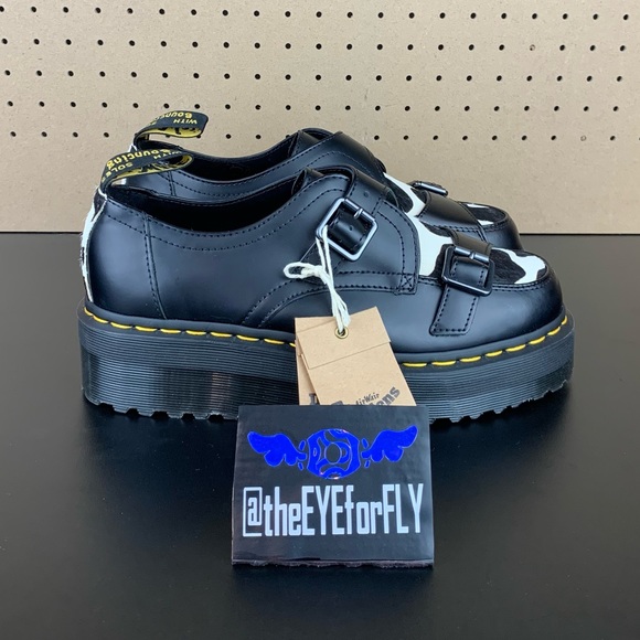 Dr. Martens Shoes New Dr Martens Sidney Double Monk Hair On Creeper